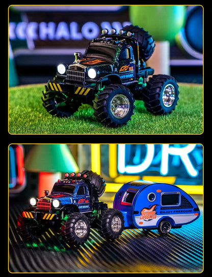 Mini Off-Road RC 1:64 sterowanie smartfonem, LED + dźwięk silnika