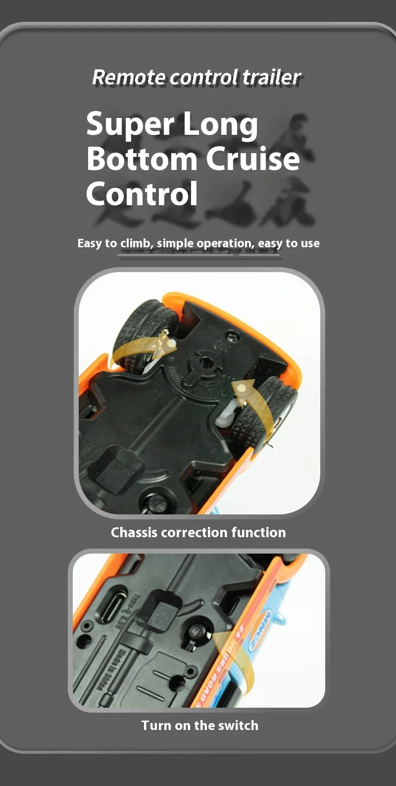 Mini Truck Cars RC 1:64 sterowanie smartfonem, LED + dźwięk silnika