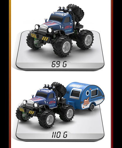 Mini Off-Road RC 1:64 sterowanie smartfonem, LED + dźwięk silnika
