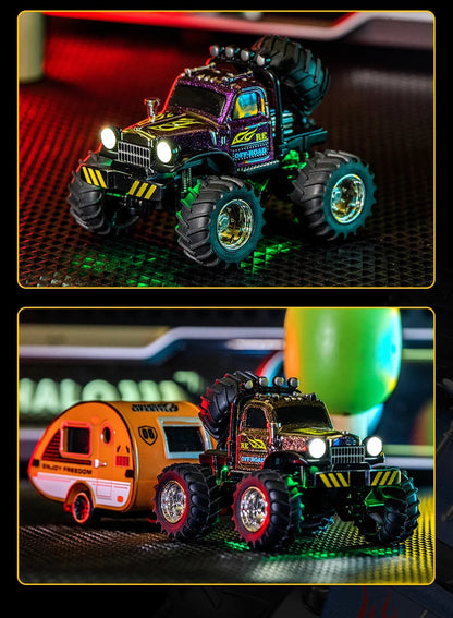 Mini Off-Road RC 1:64 sterowanie smartfonem, LED + dźwięk silnika