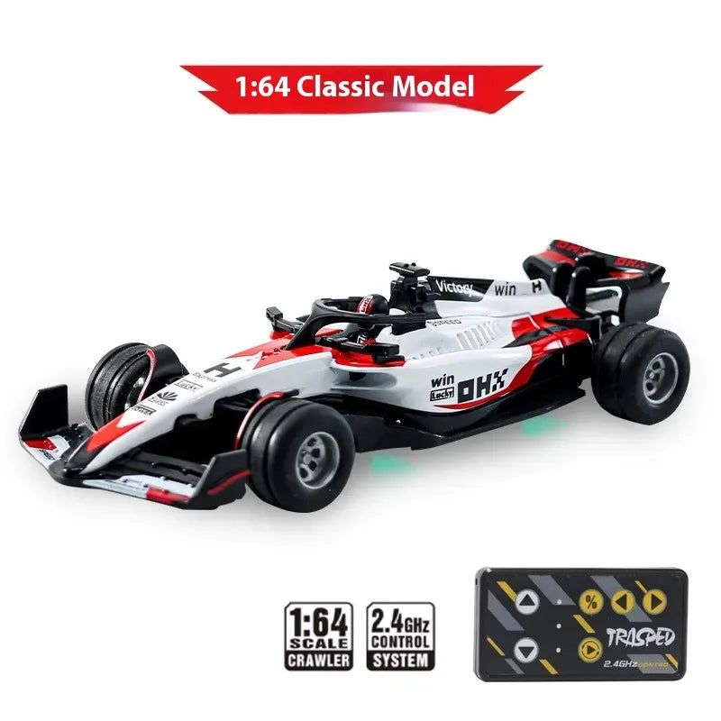 Mini Bolid F1 RC 1:64 sterowanie smartfonem, LED + dźwięk silnika
