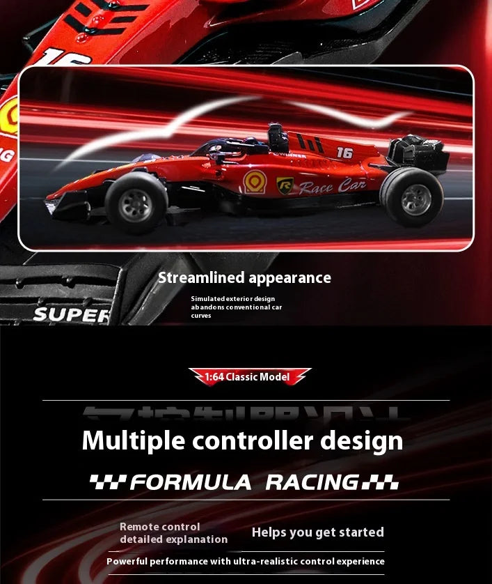 Mini Bolid F1 RC 1:64 sterowanie smartfonem, LED + dźwięk silnika