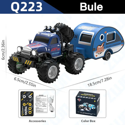 Mini Off-Road RC 1:64 sterowanie smartfonem, LED + dźwięk silnika