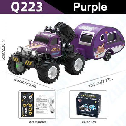 Mini Off-Road RC 1:64 sterowanie smartfonem, LED + dźwięk silnika