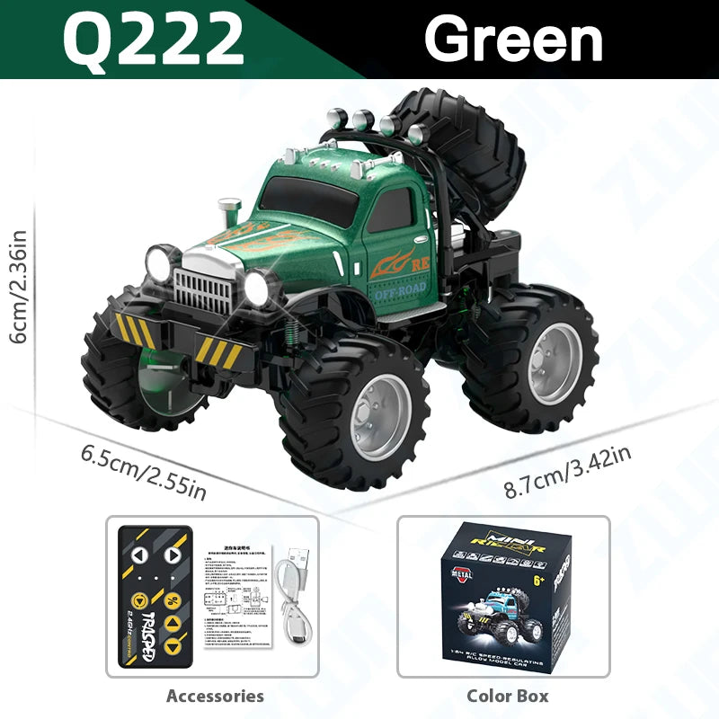 Mini Off-Road RC 1:64 sterowanie smartfonem, LED + dźwięk silnika