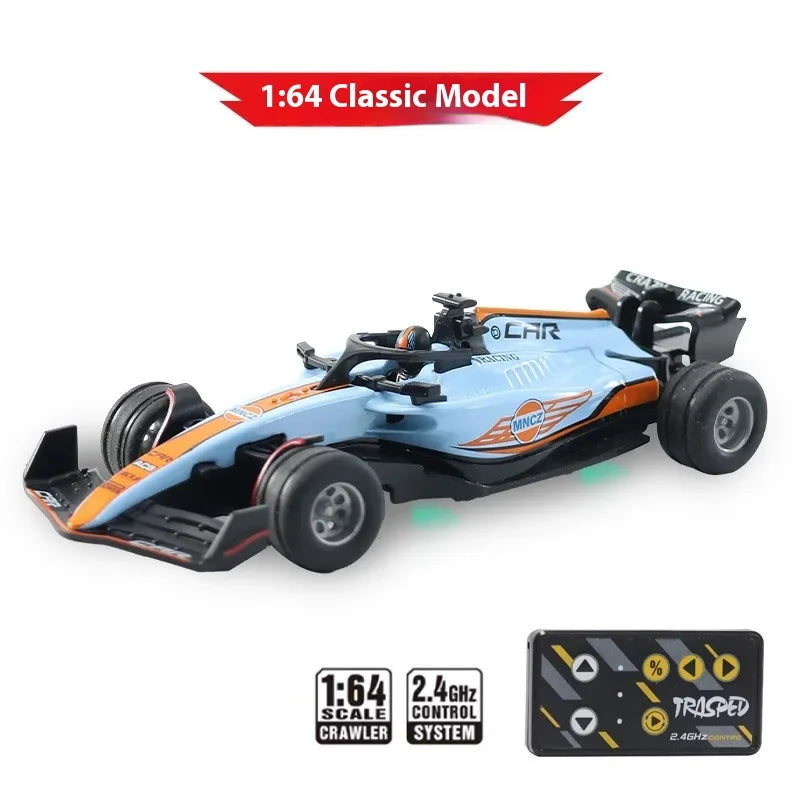 Mini Bolid F1 RC 1:64 sterowanie smartfonem, LED + dźwięk silnika