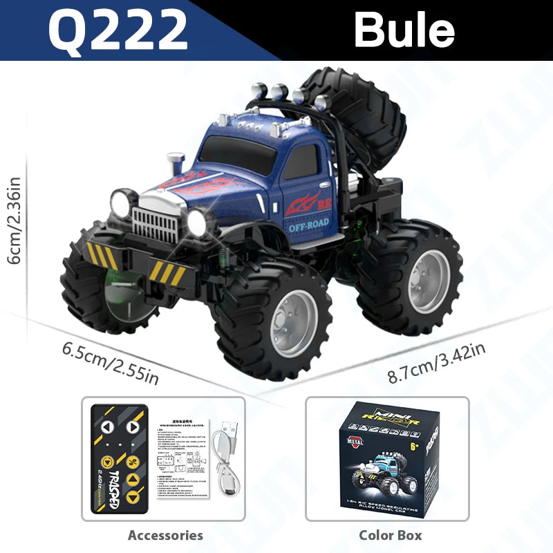 Mini Off-Road RC 1:64 sterowanie smartfonem, LED + dźwięk silnika